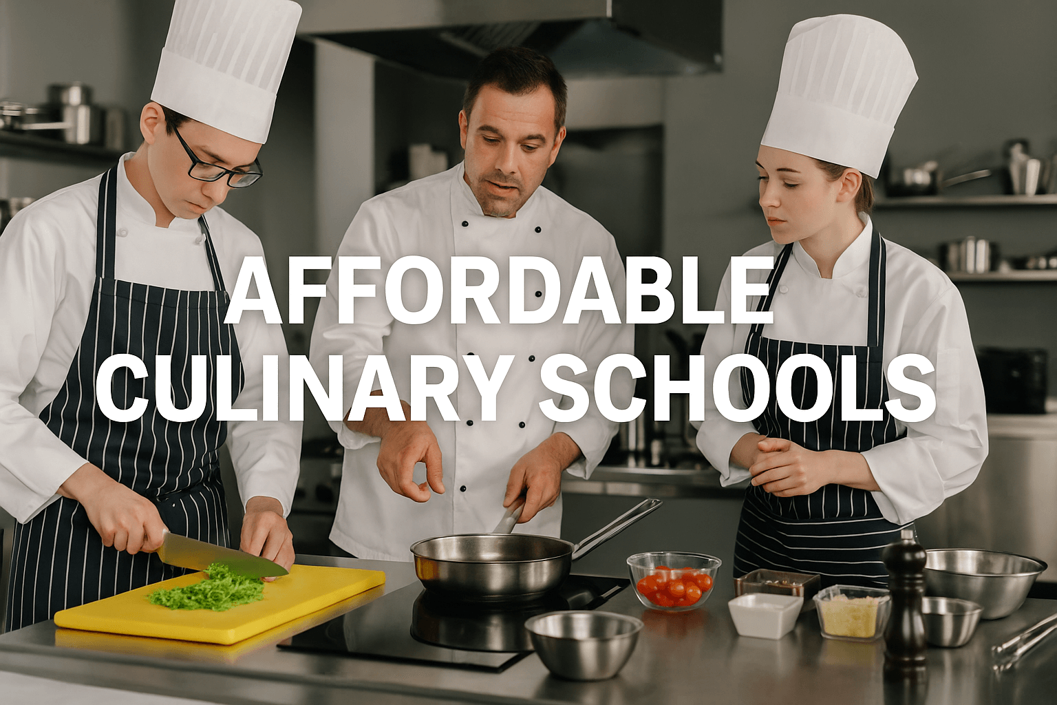 culinary instructor teaching students